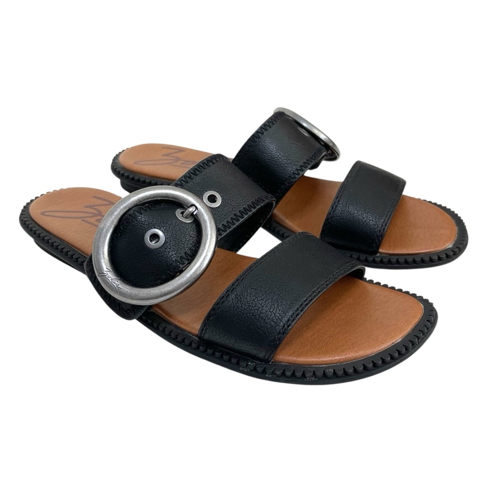 Zodiac Womens Frida Buckled Two-Band Slide Sandals Black size 7.5